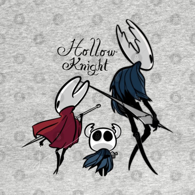 The hollow knight, hornet, and the knight by Quimser